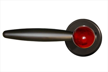 Myterra DL.R.35.CARN.19.PR: Carnelian Privacy Door Lever Set (right) - Matte Black