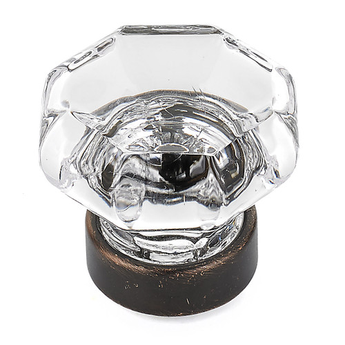 Richelieu 10074BORB11: 1-3/8" Eclectic Glass Cabinet Knob - Brushed Oil-Rubbed Bronze/Clear Richelieu 10074BORB11: 1-3/8" Eclectic Glass Cabinet Knob - Brushed Oil-Rubbed Bronze/Clear