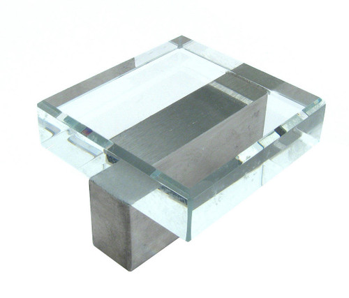 Richelieu 20271619511: 1-3/8" Glass City Cabinet Knob - Clear/Brushed Nickel Richelieu 20271619511: 1-3/8" Glass City Cabinet Knob - Clear/Brushed Nickel