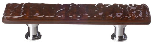 Sietto P-209: 3" cc Glacier Cabinet Pull - Woodland Brown
