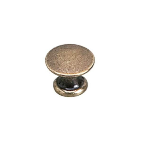 Richelieu 2445913BB: 1/2" Povera Round Cabinet Knob - Burnished Brass