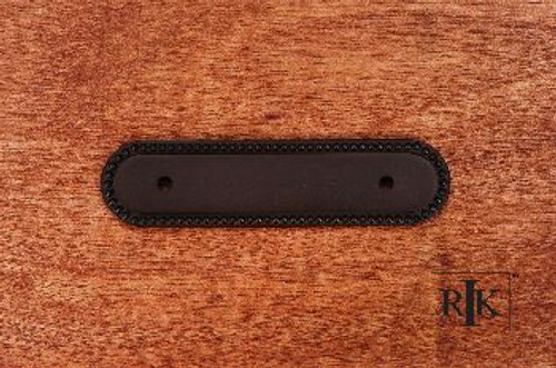 RKI BP-1792-BRB: 3" cc Beaded Oblong Pull Backplate - Oil Rubbed Bronze