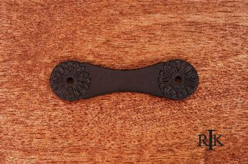 RKI BP-382-RB: 3" cc Flower Pull Backplate - Oil Rubbed Bronze