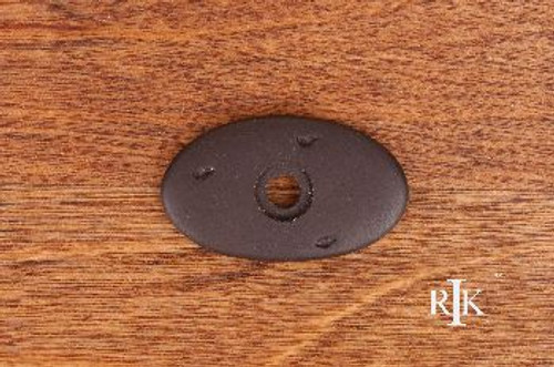 RKI BP-488-RB: 1-1/2" Distressed Oval Backplate - Oil Rubbed Bronze