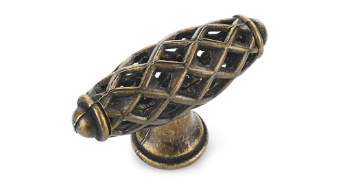 Richelieu BP74958R3: 58mm Champs-Elysees Birdcage Cabinet Knob - Regency Brass Richelieu BP74958R3: 58mm Champs-Elysees Birdcage Cabinet Knob - Regency Brass