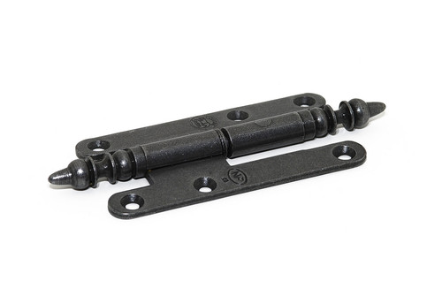 Richelieu 813110552908: 4-3/8" Split Hinge w/Steeple Finial (right) - Natural Iron