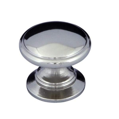 Richelieu BP80980180: 32mm Mont-Royal Cabinet Knob - Polished Nickel Richelieu BP80980180: 32mm Mont-Royal Cabinet Knob - Polished Nickel