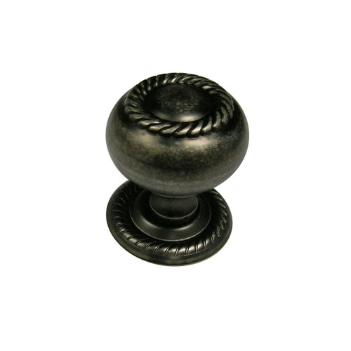 Richelieu BP86060142: 1-1/4" Huntingdon Braided Rope Cabinet Knob - Pewter Richelieu BP86060142: 1-1/4" Huntingdon Braided Rope Cabinet Knob - Pewter