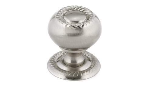 Richelieu BP86060195: 1-1/4" Huntingdon Braided Rope Cabinet Knob - Brushed Nickel Richelieu BP86060195: 1-1/4" Huntingdon Braided Rope Cabinet Knob - Brushed Nickel