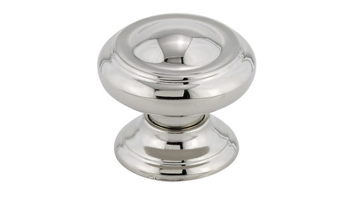 Richelieu BP8632180: 1-3/16" Rosebank Cabinet Knob - Polished Nickel Richelieu BP8632180: 1-3/16" Rosebank Cabinet Knob - Polished Nickel