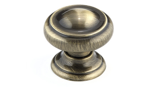 Richelieu BP8632AE: 1-3/16" Rosebank Cabinet Knob - Antique English Richelieu BP8632AE: 1-3/16" Rosebank Cabinet Knob - Antique English