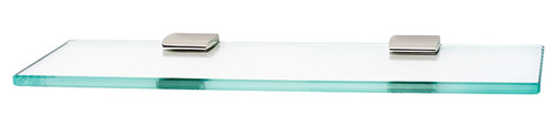 Alno A7450-18-PN: 18" Manhattan Glass Shelf w/Brackets - Polished Nickel Alno A7450-18-PN: 18" Manhattan Glass Shelf w/Brackets - Polished Nickel