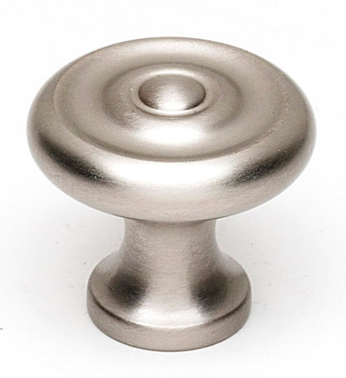 Alno A817-1-SN: 1" Traditional Cabinet Knob - Satin Nickel