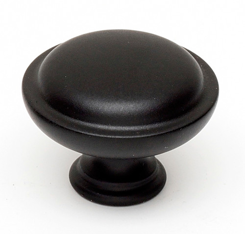 Alno A1145-MB: 1-1/4" Traditional Round Cabinet Knob - Matte Black