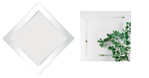 Alno 9287-102: 28" x 28" Mirror w/Beveled Edge and Mirror Frame Alno 9287-102: 28" x 28" Mirror w/Beveled Edge and Mirror Frame