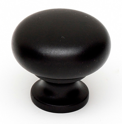 Alno A1134-MB: 1-1/4" Traditional Round Cabinet Knob - Matte Black
