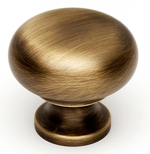 Alno A1134-AEM: 1-1/4" Traditional Round Cabinet Knob - Antique English Matte