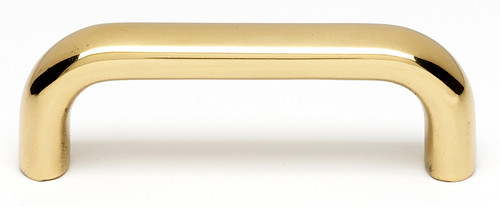 Alno A1235-PB: 3" cc Modern Cabinet Pull - Polished Brass