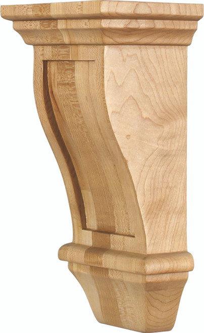 Hardware Resources COR19-1RW: 5" x 4" x 10" Renaissance Corbel - Rubberwood