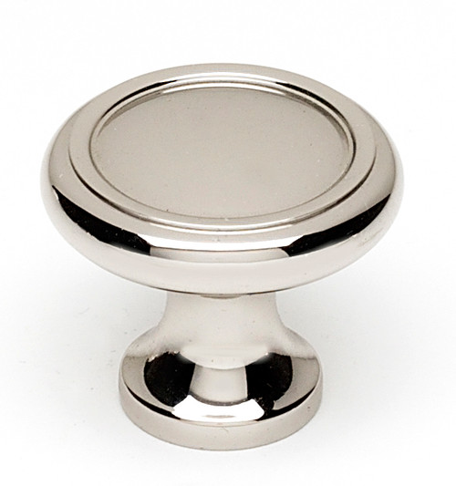 Alno A1150-PN: 1" Traditional Round Cabinet Knob - Polished Nickel