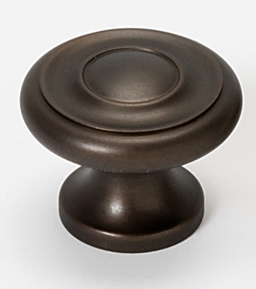Alno A1047-CHBRZ: 1" Traditional Round Cabinet Knob - Chocolate Bronze