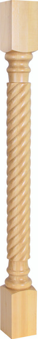 Hardware Resources P3-3CH: 3" x 3" x 35-1/2" Rope Post - Cherry