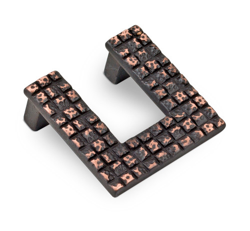 Topex 32mm cc Italian Designs Contemporary Mosiac Horseshoe Cabinet Pull - Venetian Bronze