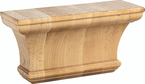 Hardware Resources PC-1MP: 6" x 1-7/8" x 3" Classic Pilaster Capital - Maple