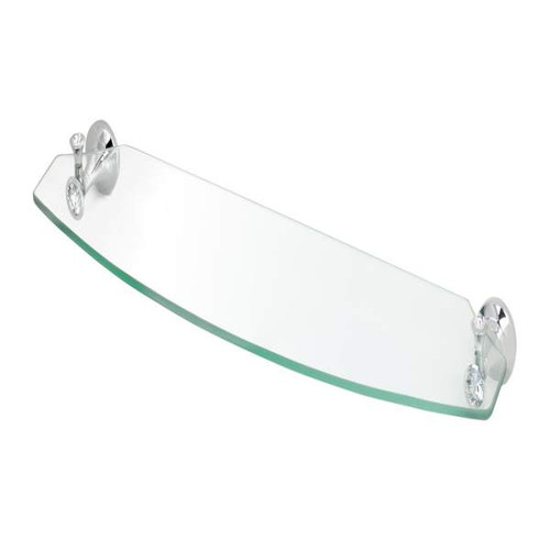 Topex Hardware A102010301 24" Shelf With Glass Crystals & Chrome