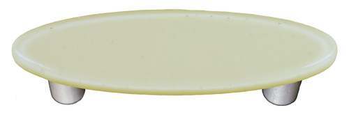 Aquila HK1041-POA: 3" cc Solid Oval Cabinet Pull w/Aluminum Post - Driftwood Gray