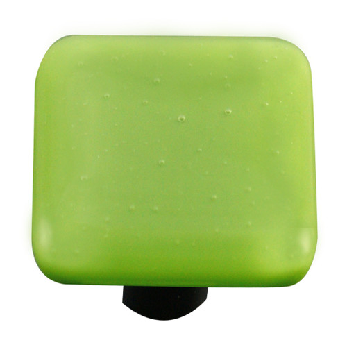 Aquila HK1019-KA: 1-1/2" Solid Square Cabinet Knob w/Aluminum Post - Olive Green