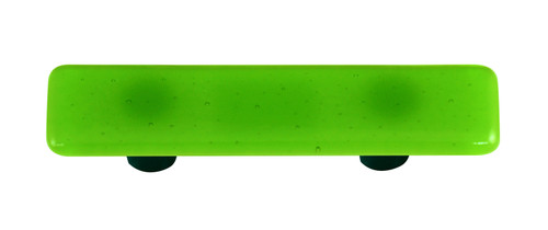 Aquila HK1020-PA: 3" cc Solid Rectangle Cabinet Pull w/Aluminum Post - Light Green