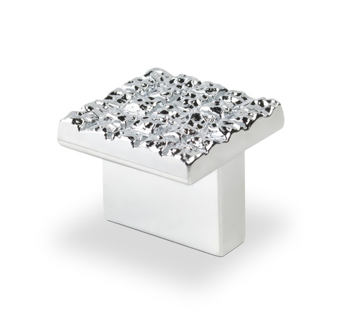 Topex 1" Italian Designs Contemporary Mosaic Square Cabinet Knob - Bright Chrome