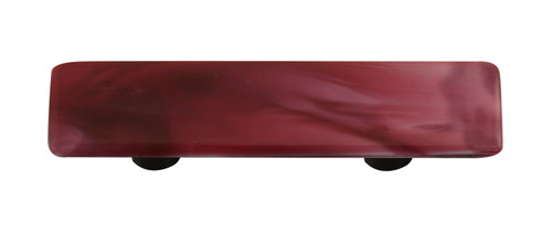 Aquila HK2001-PA: 3" cc Swirl Rectangle Cabinet Pull w/Aluminum Post - Dark Cranberry