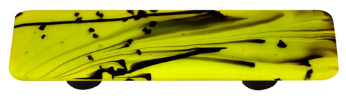 Aquila HK3114-PA: 3" cc Mardi Gras Rectangle Cabinet Pull w/Aluminum Post - Black/Spring Green