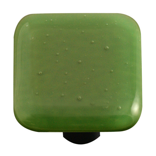 Aquila HK1022-KA: 1-1/2" Solid Square Cabinet Knob w/Aluminum Post - Dark Forest Green