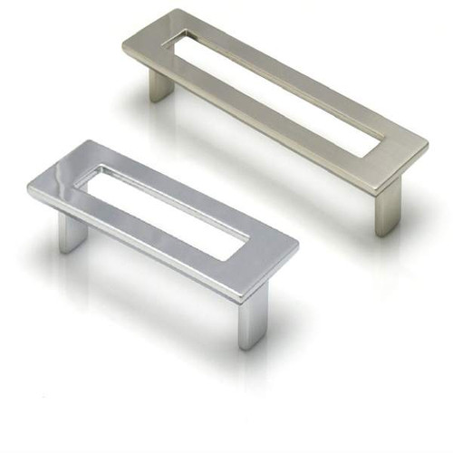 Topex 128mm cc Italian Designs Slotted Cabinet Pull - Polished Chrome