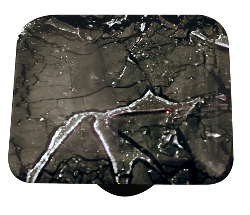 Aquila HK4009-KA: 1-1/2" Metals Square Cabinet Knob w/Aluminum Post - Slate