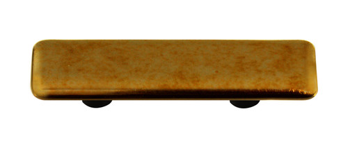 Aquila HK4003-PA: 3" cc Metals Rectangle Cabinet Pull w/Aluminum Post - Gold