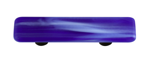 Aquila HK2007-PA: 3" cc Swirl Rectangle Cabinet Pull w/Aluminum Post - Cobalt Blue