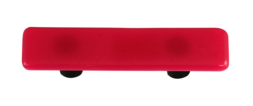 Aquila HK1001-PA: 3" cc Solid Rectangle Cabinet Pull w/Aluminum Post - Light Pink