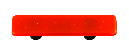 Aquila HK1002-PA: 3" cc Solid Rectangle Cabinet Pull w/Aluminum Post - Tomato Red