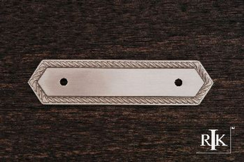 RKI BP-7814-P: 3" cc Rope Backplate - Pewter
