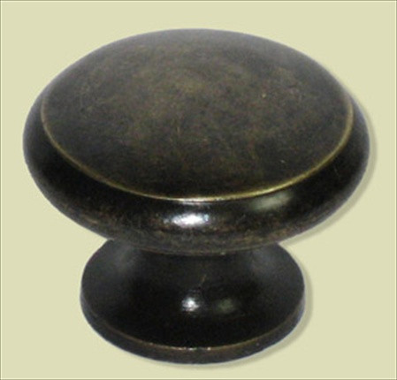 Handcrafted Hardware HKN1040: 1" One Tier Knob - Unlacquered Antique Brass