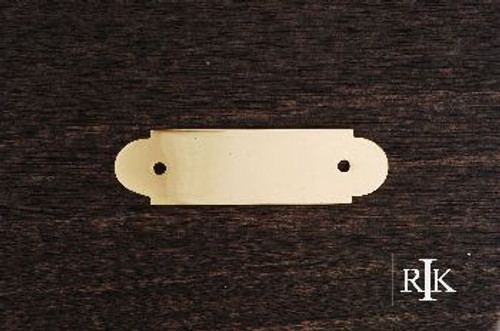 RKI BP-7818: 3" cc Smooth Pull Backplate - Polished Brass