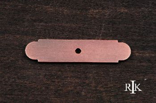RKI BP-7819-DC: 3-9/16" Small Backplate w/One Hole - Distressed Copper