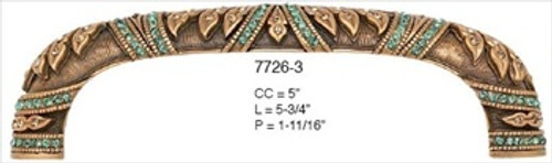 Edgar Berebi 7726/3: 5 cc Hampton Cabinet Pull - Swarovski Crystal/Museum Gold Plate Edgar Berebi 7726/3: 5 cc Hampton Cabinet Pull - Swarovski Crystal/Museum Gold Plate