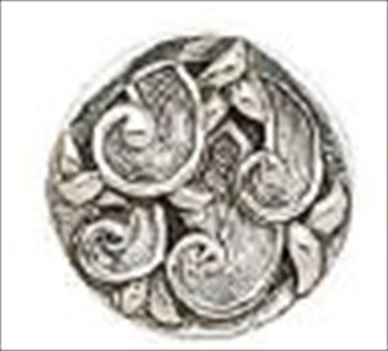 Edgar Berebi 8348/6: 13/16 Somerset Cabinet Knob - Burnished Silver Plate