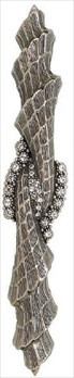 Edgar Berebi 8214an: 3-1/2" cc Seaside Cabinet Pull - Swarovski Crystal/Antique Nickel