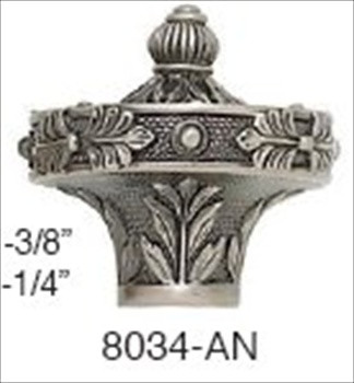 Edgar Berebi 8034an: 1-3/8 Nantucket Cabinet Knob - Antique Nickel